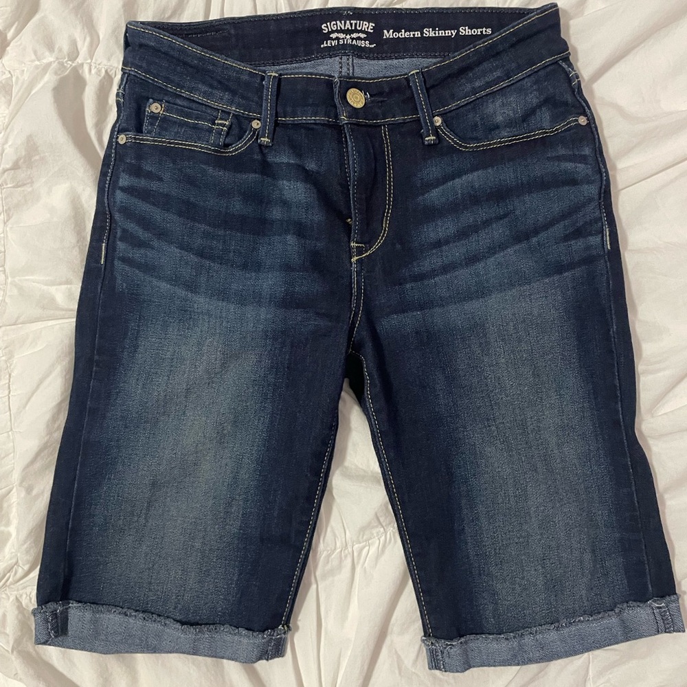 Levi’s modern skinny short dark blue